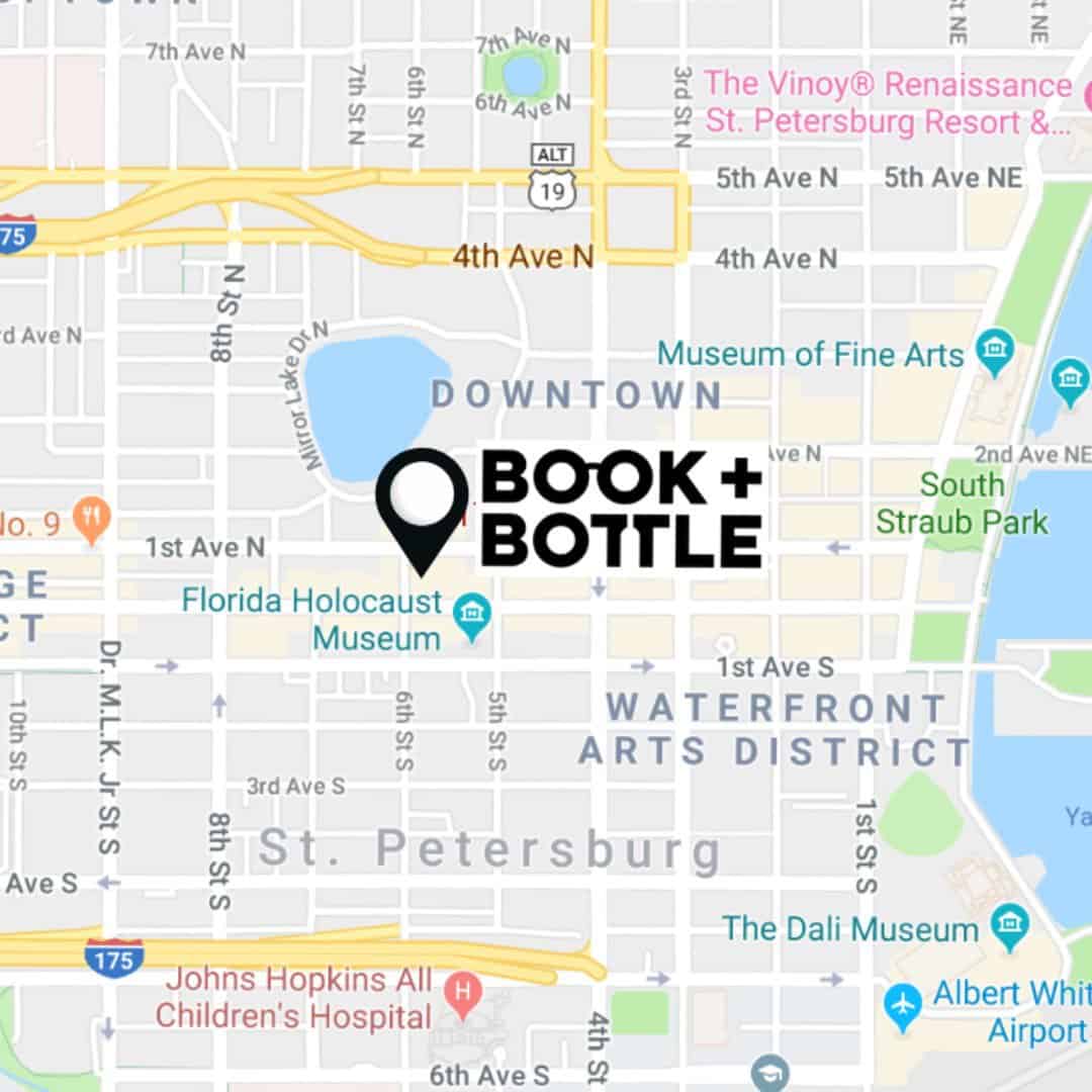 Map of the newly announced location of Book + Bottle
