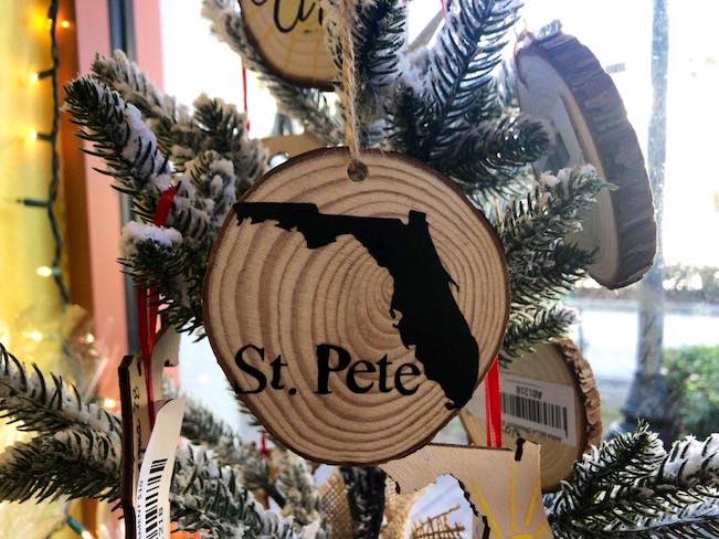 Ornament with St. Pete written on it