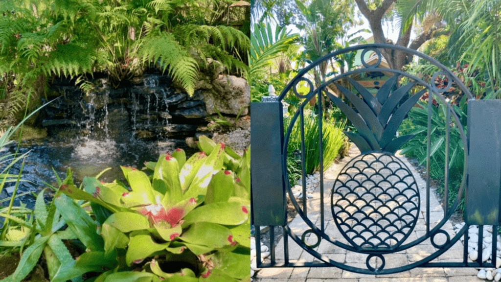Two garden scenes from a private residence in Old Northeast
