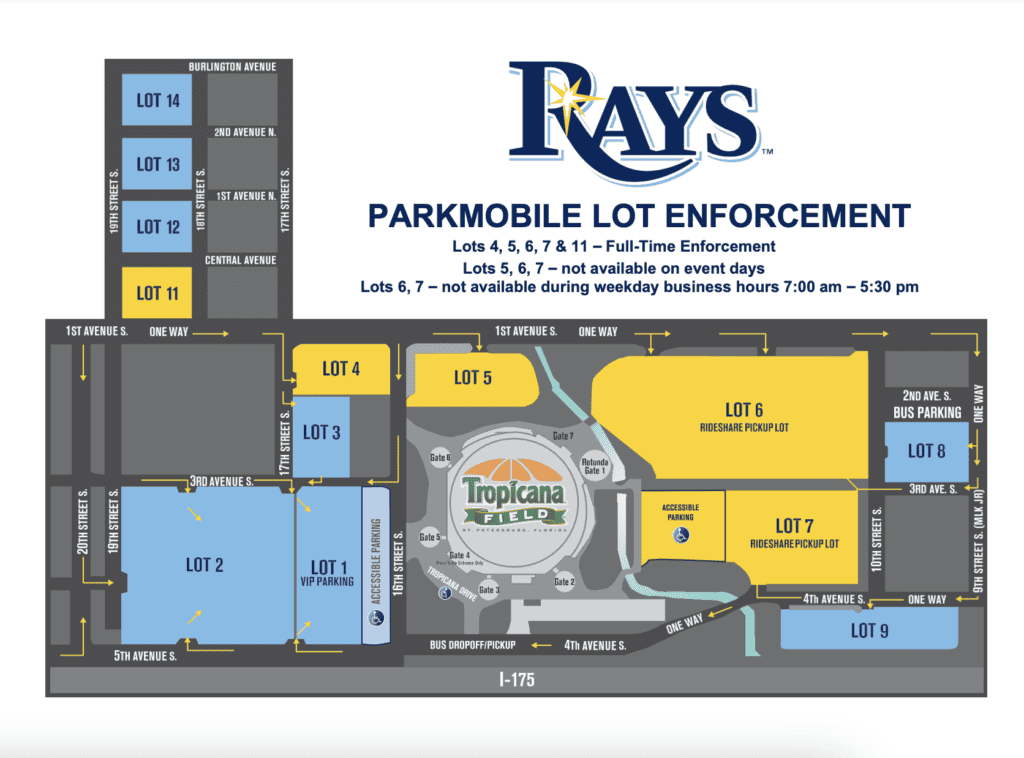 Where to Park at Tropicana Field